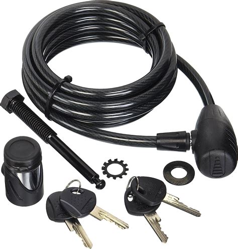 Amazon Com Hollywood Racks Locking Threaded Hitch Pin Bolt With Security Cable Lock Black