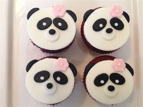 Panda Fondant Cupcake Panda Cupcakes Cupcake Cakes Panda Cakes