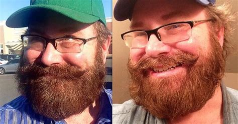 beard same length left is now right is one year ago showing differences in growth rate imgur