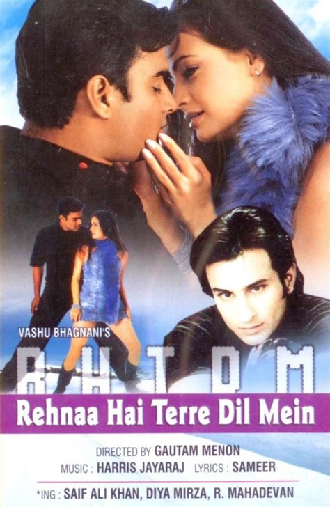 List Of 2001 Bollywood Films Rehna Hai Terre Dil Mein Cinemaz World