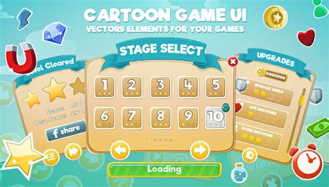 Cartoon User Interface Gamedev Market