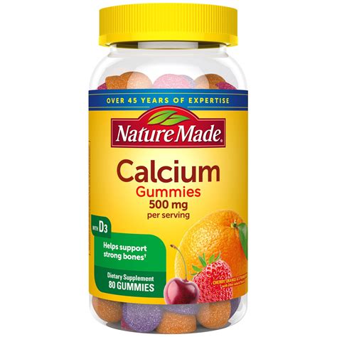 Nature Made Calcium 500 Mg Helps Support Bone Strength With Vitamin D3