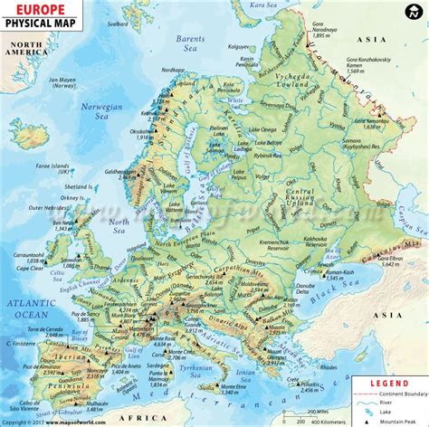Europe Physical Map Physical Map Of Europe In 2023 Europe Map