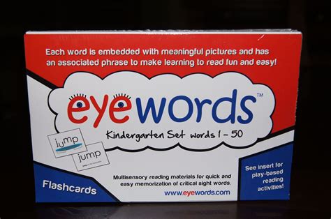 Eyewords Multisensory Sight Word Flashcardswordwall Cards 1 50 Hard