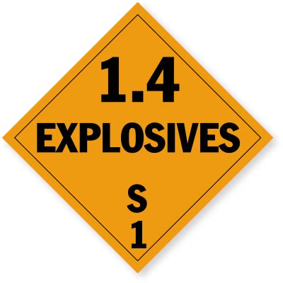 Class Explosive Placards Mysafetysign Com