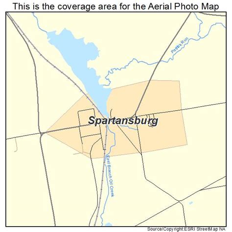 Aerial Photography Map Of Spartansburg Pa Pennsylvania