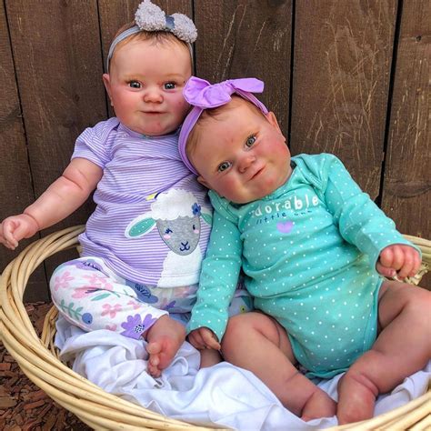 20 inches lifelike agatha and elise open eyes reborn doll twins maddie series