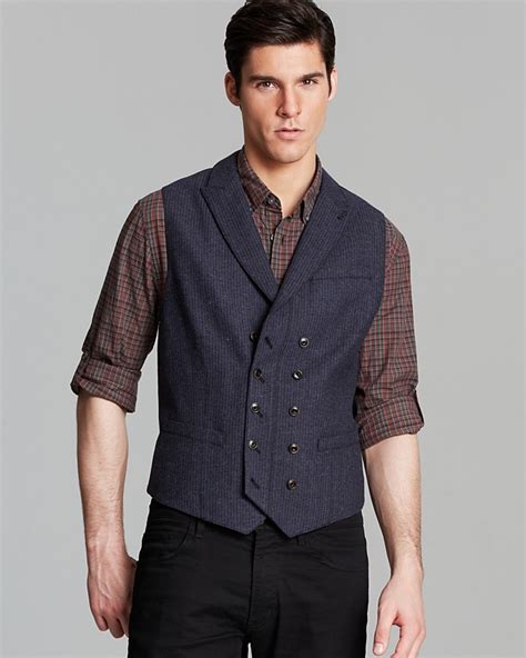 John Varvatos Usa Double Breasted Peak Lapel Vest Where To Buy And How