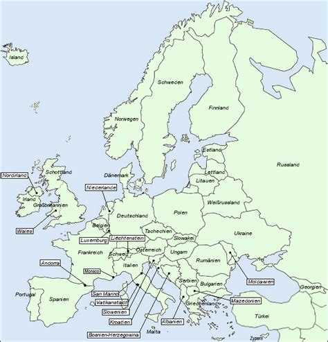 Die europakarte / landkarte von europa. Landkarte von Europa - Medienwerkstatt-Wissen © 2006-2021 ...