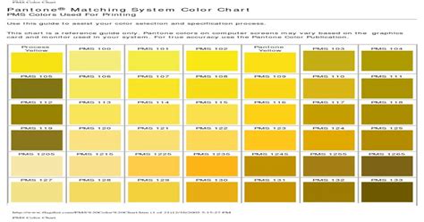 Pantone Color Chart Pms
