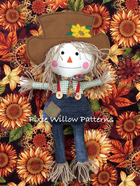 Ith Scarecrow Doll Machine Embroidery Pattern For 5x7