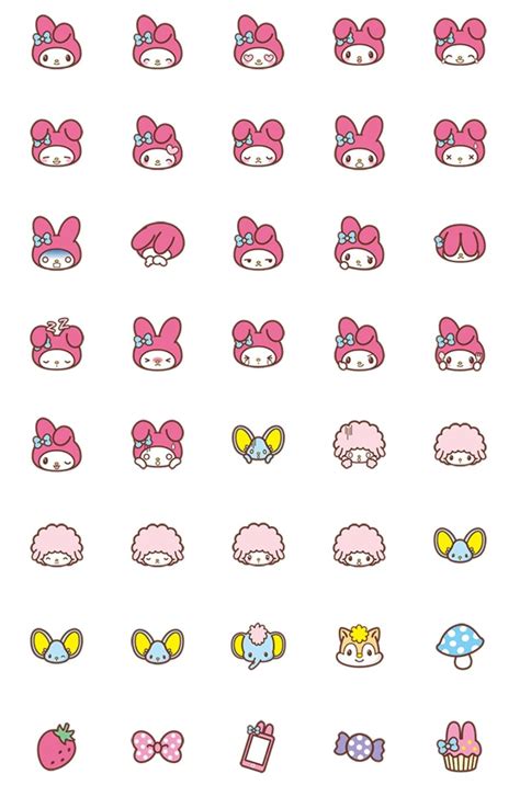 My Melody Emoji Hello Kitty Tattoos My Melody Wallpaper Cute Stickers