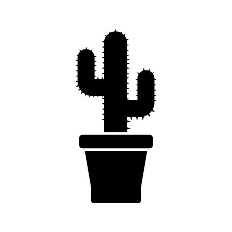 Cactus Vector Black And White