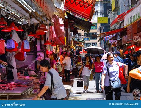Hong Kong Wan Chai Street Market Editorial Stock Image Image Of City