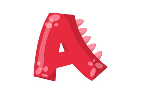 Alphabet Letter A In Dinosaur Font Vecto Graphic By Pchvector