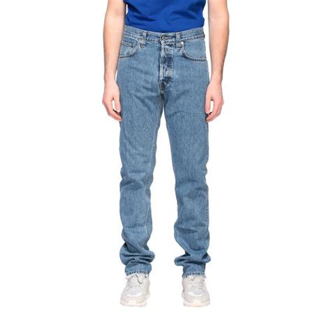 Helmut Lang Outlet Jeans In Regular Waist Denim Blue Helmut Lang Jeans I09dm201 Online On