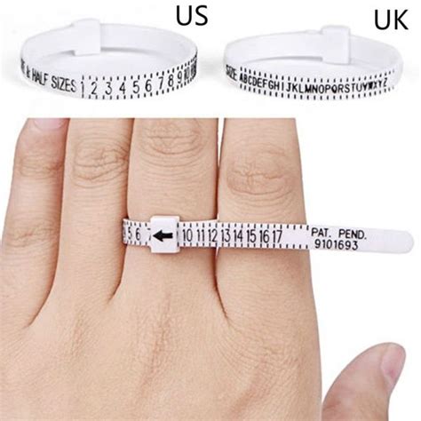 Ring Size Ruler Loop Hand Measure Tool Circle Us Uk Ring Sizer Measure