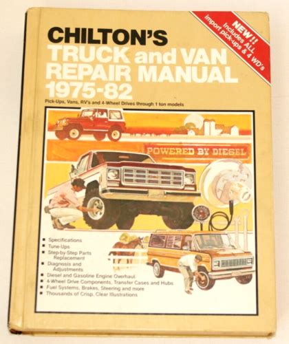 Chiltons Truck And Van Repair Manual 1975 1982 Pick Ups Vans Hardcover