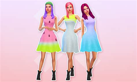 The Sims 4 Custom Content Finds 💖 — Holosprite Summer Skater Dresses