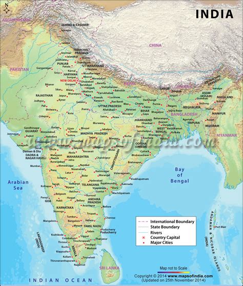 Large Map Of India India Large Map