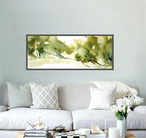 Large Oversize Narrow Horizontal Print Over Bed Wall Art Modern Wall