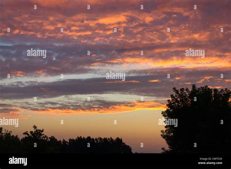 Evening Sunset At The Village 4613 Stock Photo Alamy
