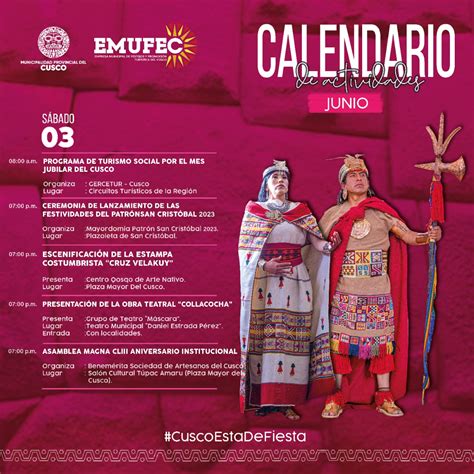 Cusco En Portada On Twitter Junio Mes Jubilar Del Cusco Actividades