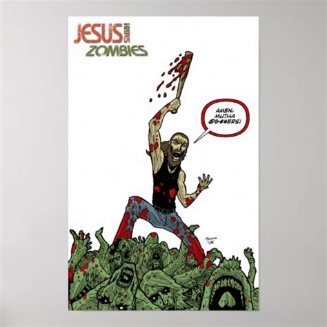 jesus hates zombies amen print zazzle