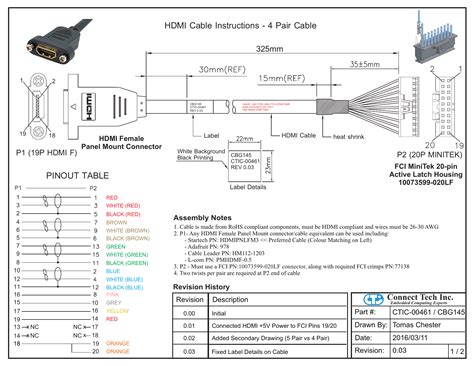 Hdmi Connector Pinout Wiring Diagram