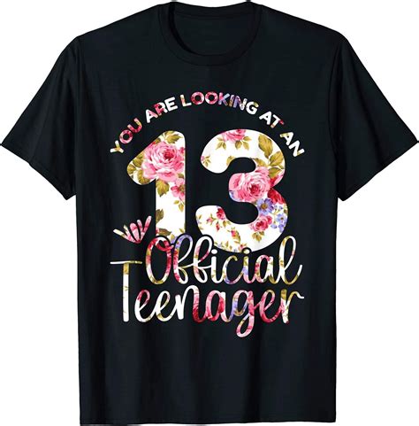 13th Birthday Girls 13 Years Teen Teenager Birthday T Unisex Graphic