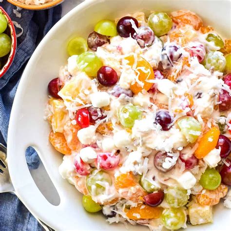 Fruits are beautiful and refreshing but when they are carved or just arranged in a different way, they look beautiful. Ambrosia Salad - Lemon Tree Dwelling in 2020 | Ambrosia salad, Salad toppings, Ambrosia fruit salad
