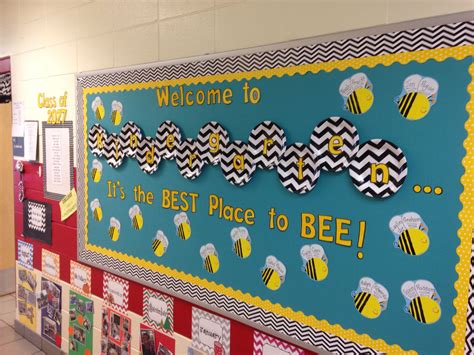 Back To School Kindergarten Bee Bulletin Board Open House Meet The