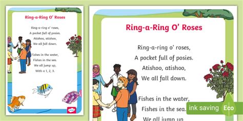 Ring A Ring O Roses Display Poster Teacher Made Twinkl