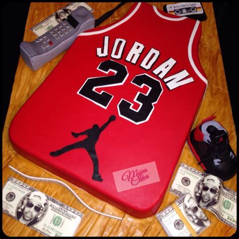 Jordan Jersey With 90s Theme Michael Jordan Birthday Bubble Guppies Birthday Cake