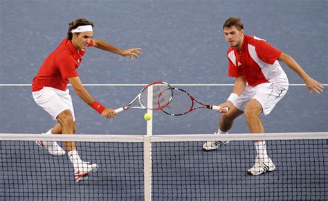 Federer Fellow Swiss Win Tennis Doubles Gold
