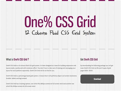One Css Grid Best Web Design Tools
