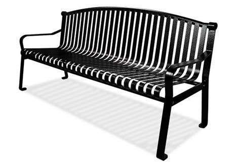 Commercial Park Bench With Curved Back Powder Coated Steel Park Benches Belson Outdoors