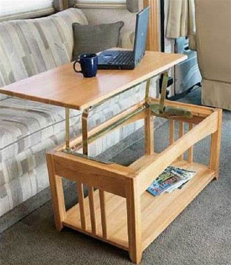 30 inches folding storage velvet rv ottoman with coffee table drink holder, toddler toys, seasonal shoes, boots bench footrest stool ottomans for living rooms, bedrooms, foyer, office, camper (black) 3.8 out of 5 stars. folding coffee table for rv | Table Designs Plans | Coffee ...