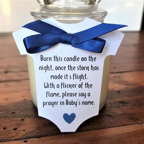 Candle Baby Shower Favor Tags Wide Burn This Etsy