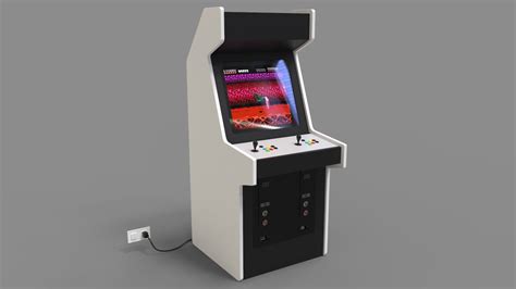 Classic Arcade Machine Cabinet 3d Model Arcade Machine Arcade 3d