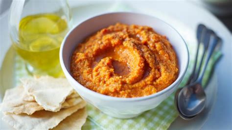 Roasted Red Pepper Hummus Recipe Bbc Food