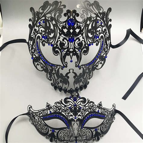 Blue Men Women Couple Lover Masquerade Ball Mask Pair Costume Dance