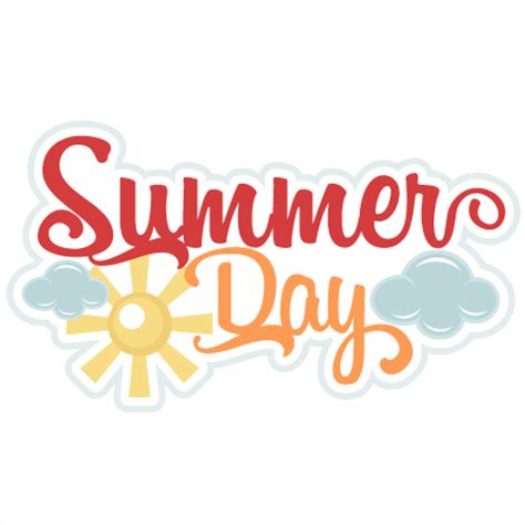 Summer Day SVG scrapbook title summer svg cut files summer ...