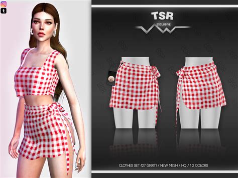 Clothes Set 127 Skirt Bd466 By Busra Tr At Tsr Sims 4 Updates