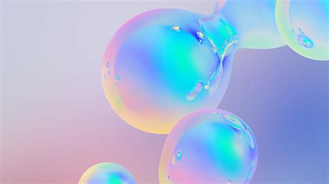 Burbujas Abstractas De Holograma Fondo De Pantalla 4k Hd Id3772
