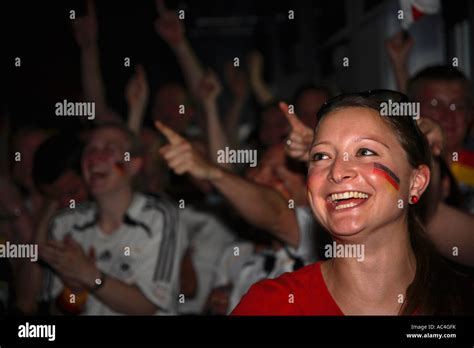 German Fans Watching Victory Vs Sweden 2006 World Cup Finals Goethe