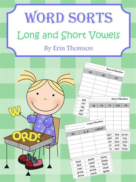 Word Sorts For Longshort Vowels And Vowel Blends Word Sorts Short