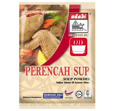 Mix adabi soup powder with a glass of water and pour the mixture into the pot. ADABI PERENCAH SUP (250GM) - eBorong.com.my