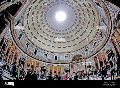 Pantheon interior, Rome, Italy showing concrete dome Stock Photo