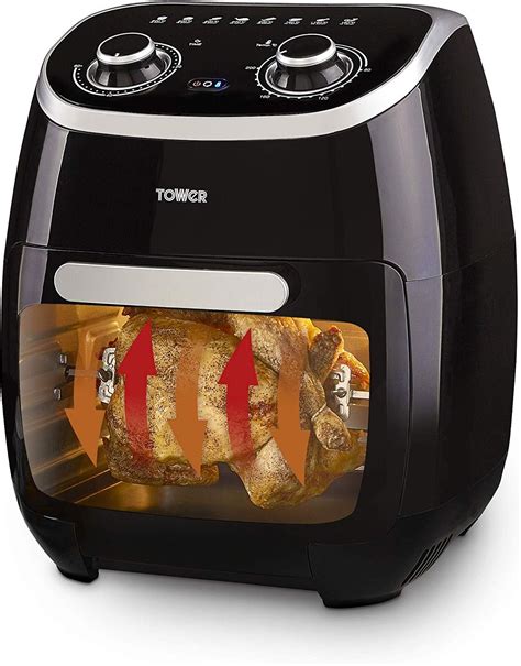 Tower T17038 Manual Air Fryer Oven 11 Litre 80 200 Degrees With 60